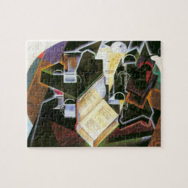 Quebra-cabeça Livro, Cano e Óculos, Juan Gris, Cubismo Vintage