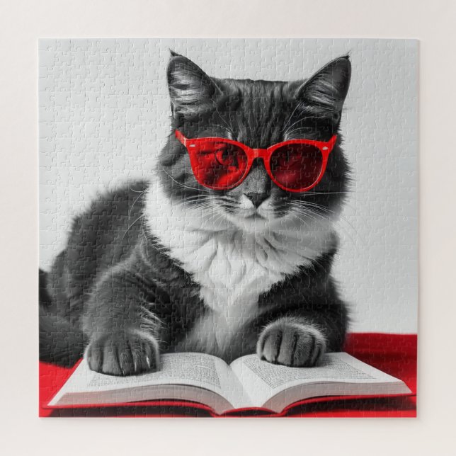 Quebra-cabeça Livro de Leitura de Cat (Vertical)