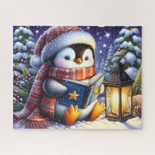 Quebra-cabeça Livro de Natal de Leitura de Pinguim