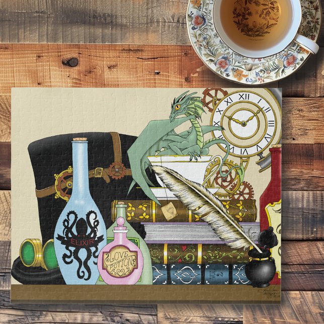 Quebra-cabeça Livros de Poções de Dragões Steampunk (Criador carregado)