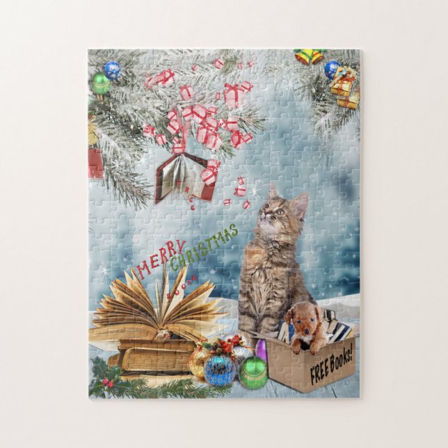 Quebra-cabeça Livros gratuitos para o Natal (Vertical)