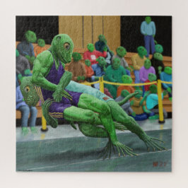 Quebra-cabeça Lizard Warrior Luta de Arte de Grande Fantasia