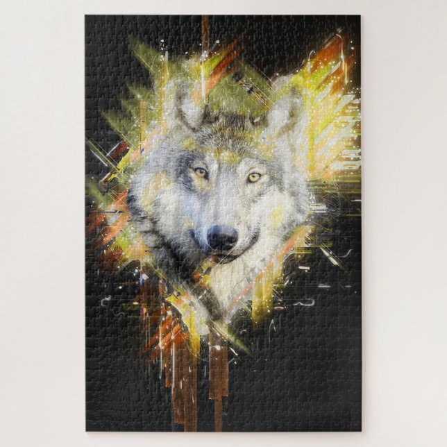 Quebra-cabeça Lobo (Vertical)