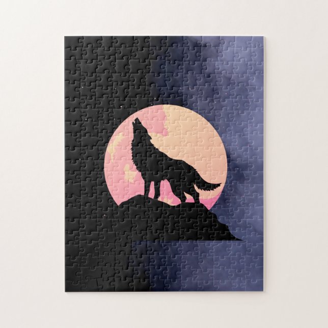 Quebra-cabeça lobo bonito (Vertical)