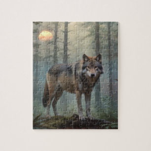 Quebra-cabeça Lobo na Floresta