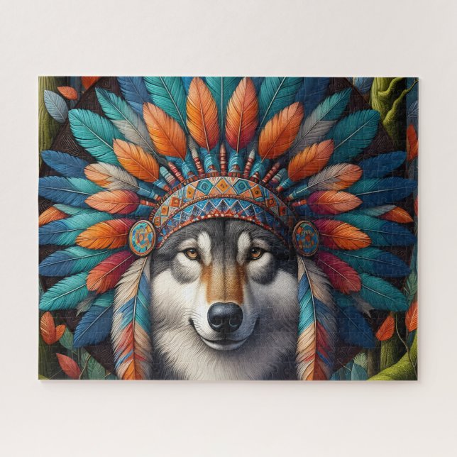Quebra-cabeça Lobo Nativo (Horizontal)
