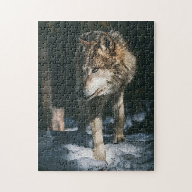 Quebra-cabeça Lobo no Animal Selvagem (Vertical)