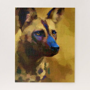 Quebra-cabeça Lobo Pintado Africano