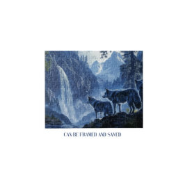 Quebra-cabeça Lobos e cachoeiras