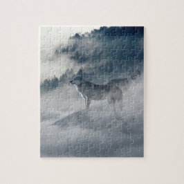 Quebra-cabeça Lobos numa paisagem de inverno