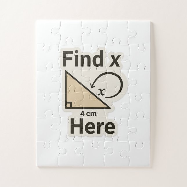 Quebra-cabeça Localize X Math Piada Sticker - Engraçado Geométri (Vertical)