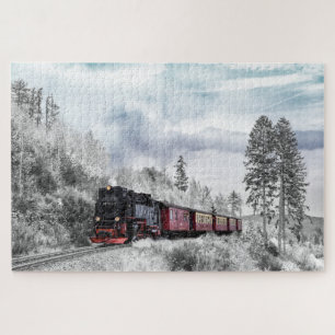 Quebra-cabeça Locomotiva de inverno