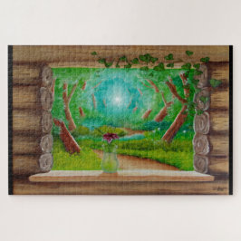 Quebra-cabeça Log Cabin Window