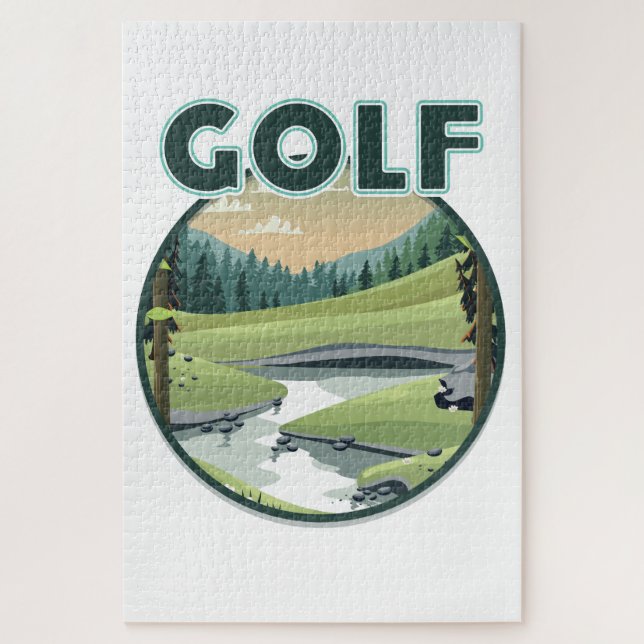 Quebra-cabeça logotipo de Esportes de Golfe (Vertical)