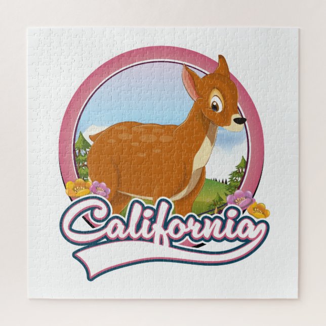 Quebra-cabeça Logotipo de férias do California Deer (Vertical)
