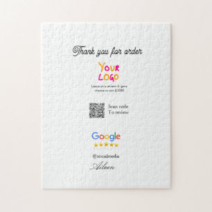 Quebra-cabeça logotipo do site de revisão do Google código QR de