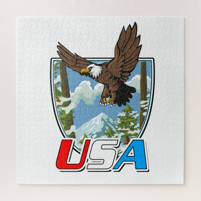 Quebra-cabeça logotipo do USA Patriot (Vertical)