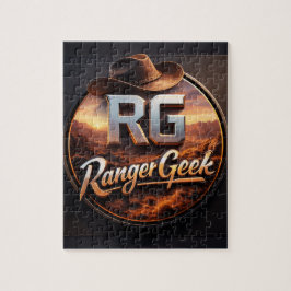 Quebra-cabeça Logotipo estilo faroeste do Range geek quebra-cabe
