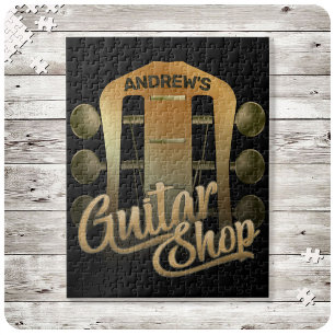 Quebra-cabeça Loja de Música de Rock Personalizada NOME Guitarri