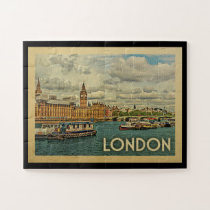 Quebra-cabeça London England Viagens vintage