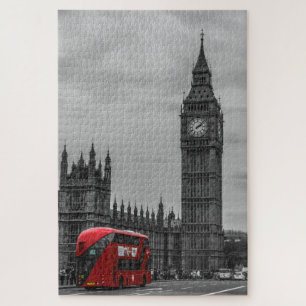 Quebra-cabeça London Red Bus e o Viagem Big Ben Art