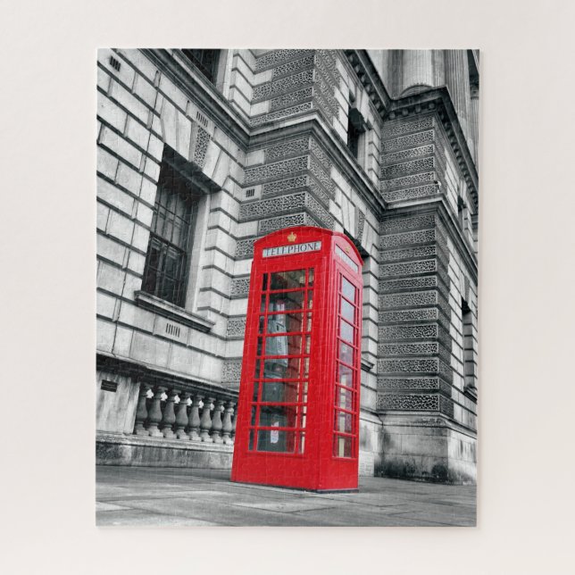 Quebra-cabeça London Red Phone Box - 16x20 - 520 pcs. (Vertical)
