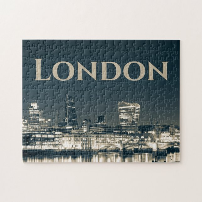 Quebra-cabeça London Skyline Panorama Urban Souvenir Gift (Horizontal)