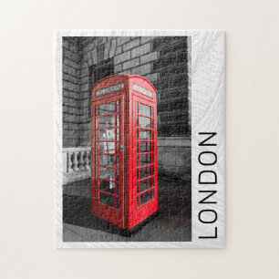 Quebra-cabeça London Vintage Phone Box UK Retro Telephone