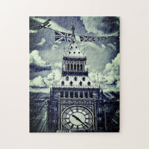 Quebra-cabeça Londres, Big Ben & Airplane Union Jacks/Arte Surre