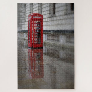 Quebra-cabeça Londres que chama - caixa vermelha do telefone -