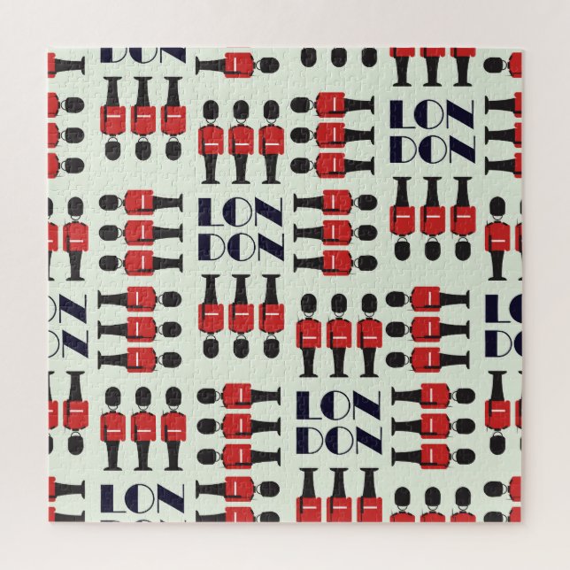 Quebra-cabeça Londres, soldados, padrão perfeito (Vertical)