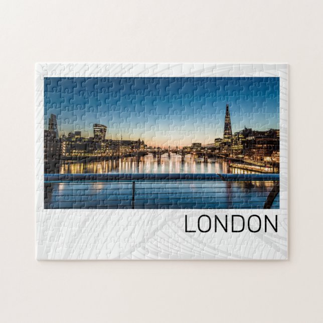 Quebra-cabeça Londres Uk Skyline Reino Unido Inglaterra Souvenir (Horizontal)