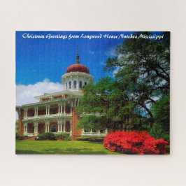 Quebra-cabeça Longwood House Natchez Cumprimentos de Natal