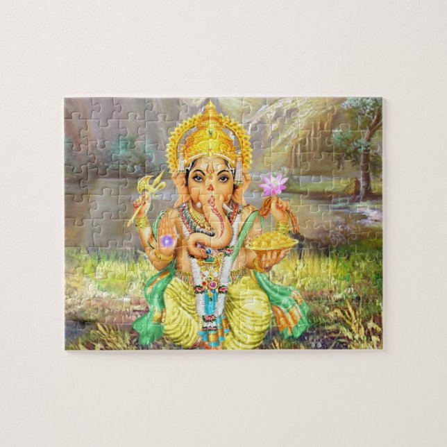 Quebra-cabeça Lord Ganesha Hindu God Puzzle (Horizontal)