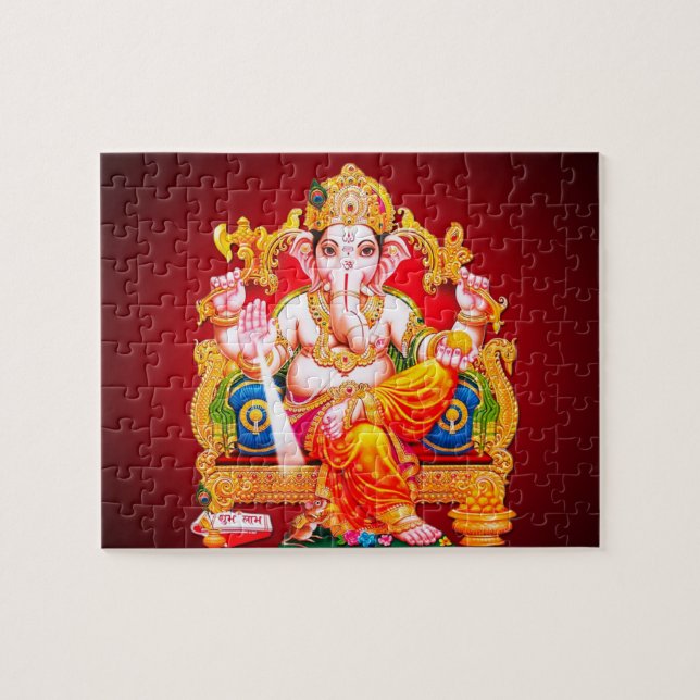 Quebra-cabeça Lord Ganesha Hindu God Puzzle (Horizontal)