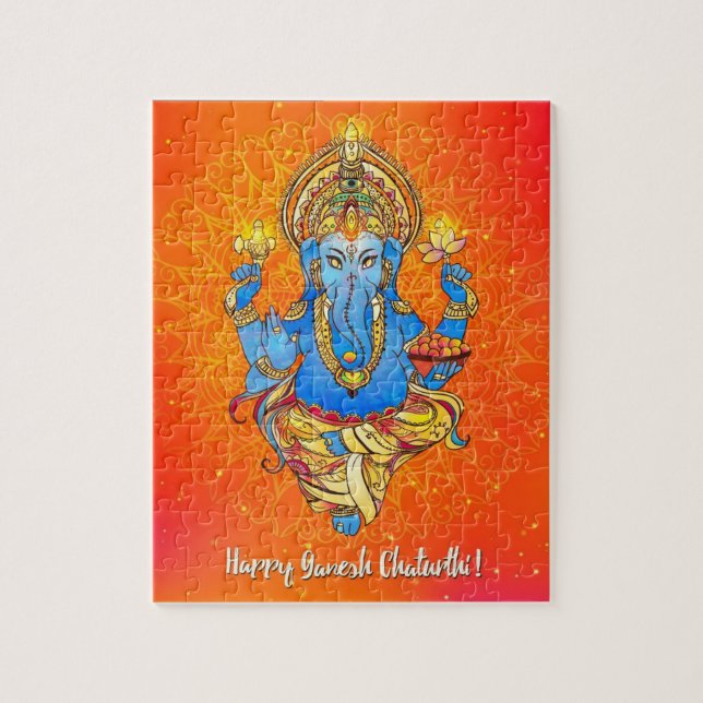 Quebra-cabeça Lord Ganesha Hindu God Puzzle (Vertical)