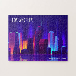 Quebra-cabeça Los Angeles, Califórnia, linha de horizonte colori