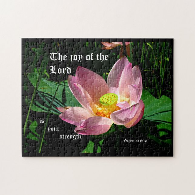 Quebra-cabeça Lotus Blossom Nehemiah 8:10 (Horizontal)