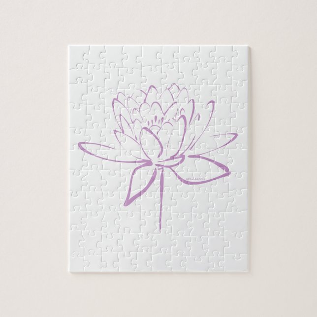 Quebra-cabeça Lotus Calliographic (Lavanda) (Vertical)