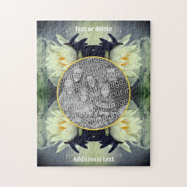 Quebra-cabeça Lotus Water Lily Flower Crie Sua Própria Foto (Vertical)