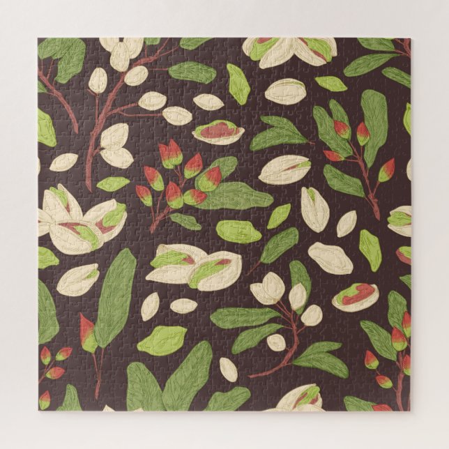 Quebra-cabeça Loucos De Pistachio: Sem Costura Desenhada À Mão. (Vertical)