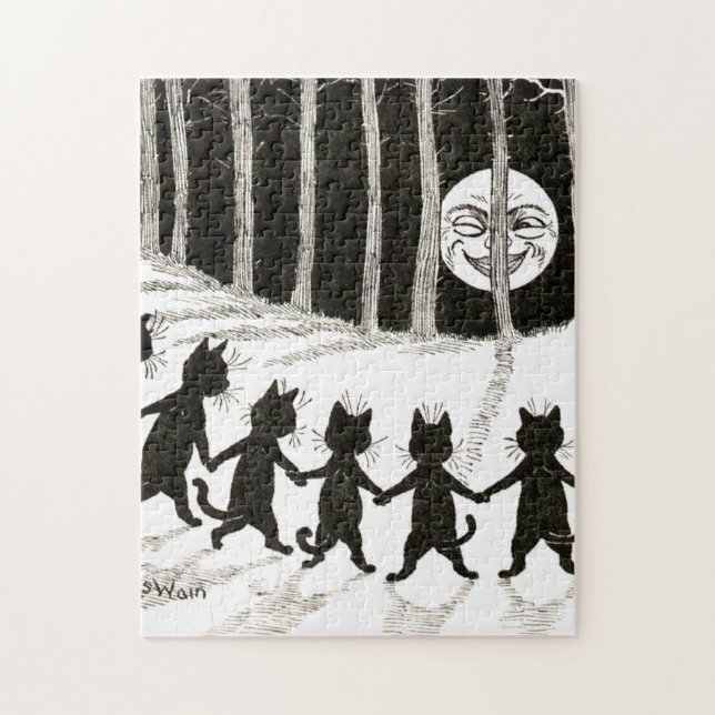 Quebra-cabeça Louis Wain Cat Full Moon (Vertical)