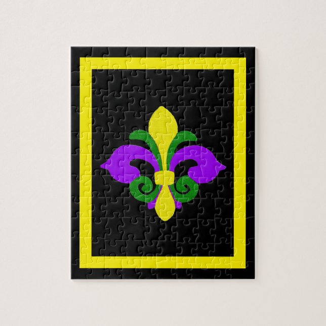 Quebra-cabeça Louisiana Fleur de lis (Mardi Gras).jpg (Vertical)