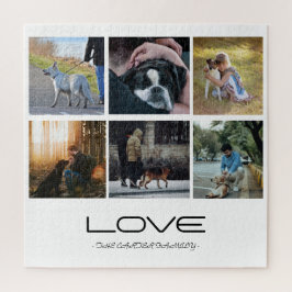 Quebra-cabeça Love Dog Family Portrait Collage Design