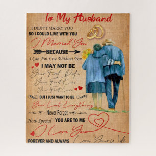 Quebra-cabeça Love Husband Carta Ao Meu Marido Eu Te Amo