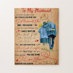 Quebra-cabeça Love Husband Carta Ao Meu Marido Eu Te Amo