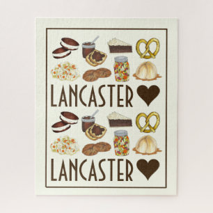 Quebra-cabeça Love Lancaster PA Pensilvânia Comidas holandesas d