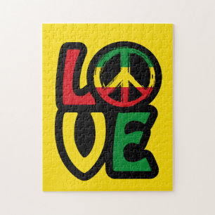Quebra-cabeça Love Reggae Símbolo de Paz Reggae