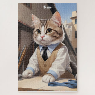 Quebra-cabeça Lover Gato sofisticado de Arquiteto de Gato