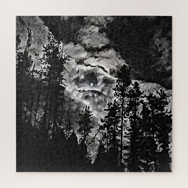 Quebra-cabeça Lua Cheia Em Um Poster De Abstrato (Vertical)